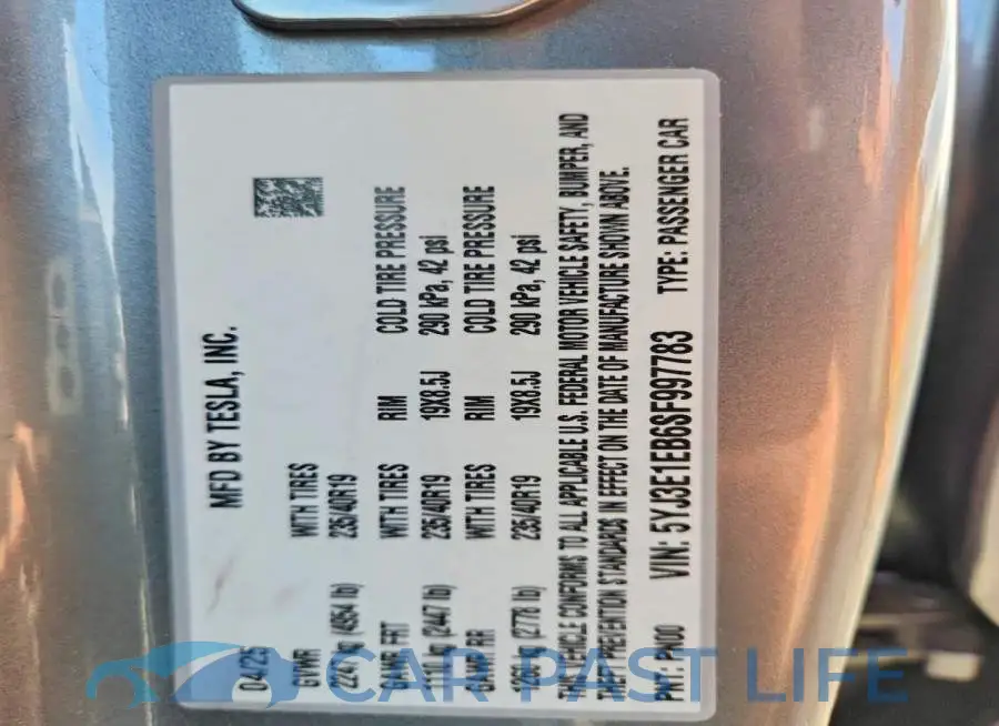 5YJ3E1EB6SF997783# 13
