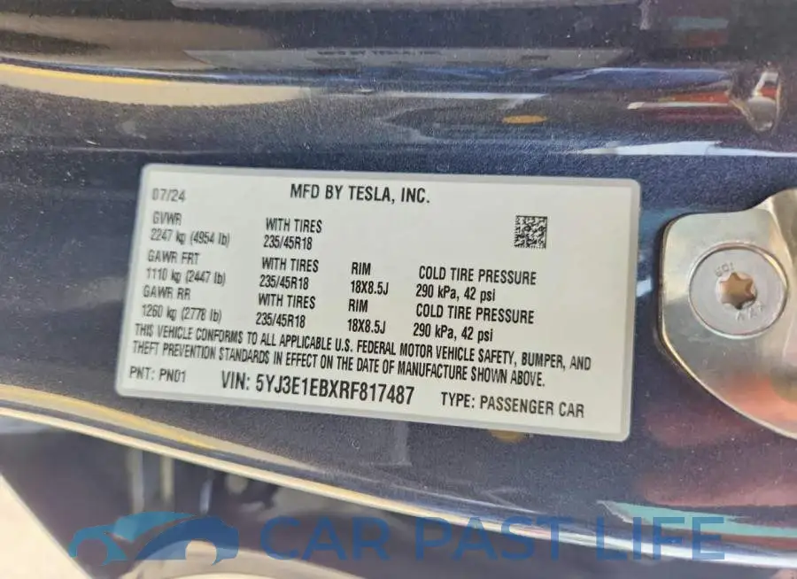5YJ3E1EBXRF817487# 12