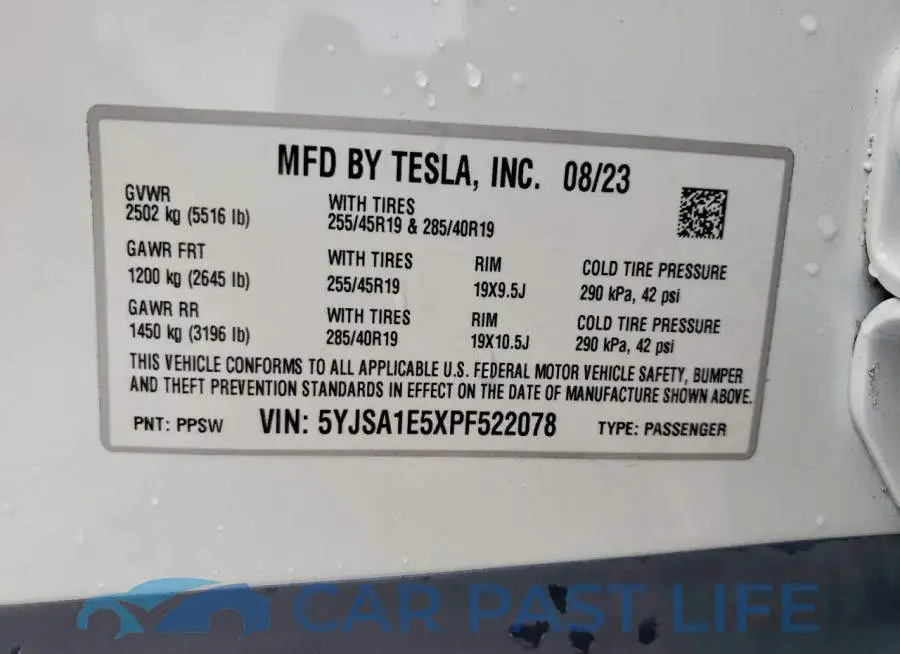 5YJSA1E5XPF522078# 13