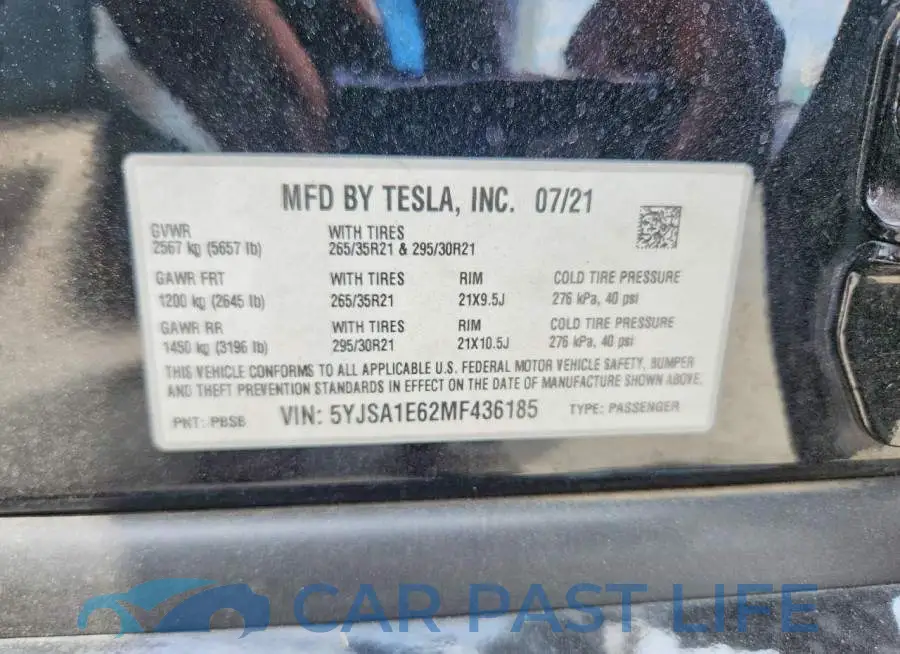 5YJSA1E62MF436185# 13