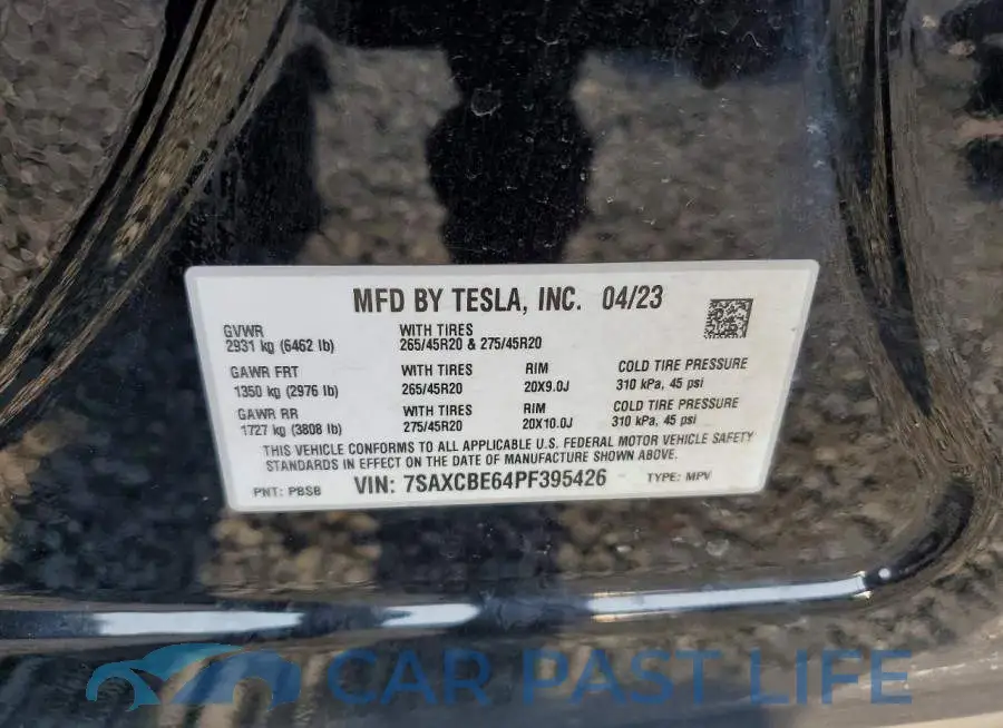 7SAXCBE64PF395426# 12