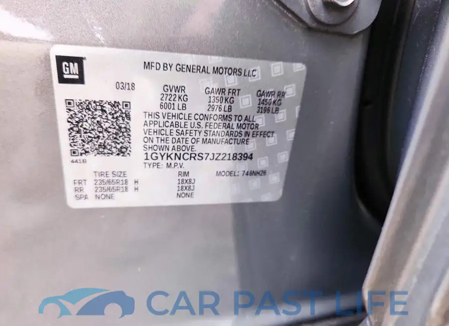 1GYKNCRS7JZ218394# 13