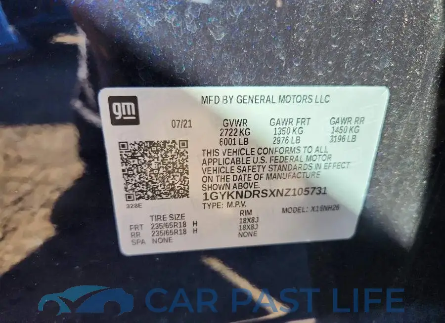 1GYKNDRSXNZ105731# 14