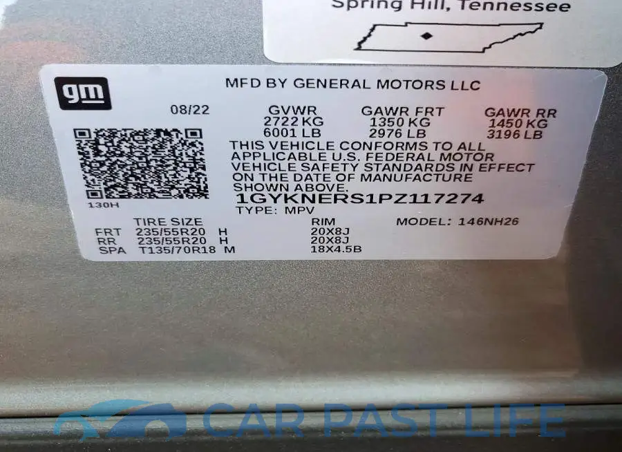 1GYKNERS1PZ117274# 14
