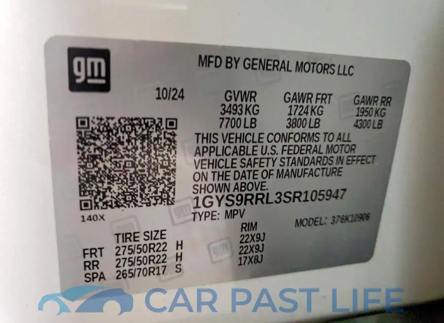 1GYS9RRL3SR105947# 13