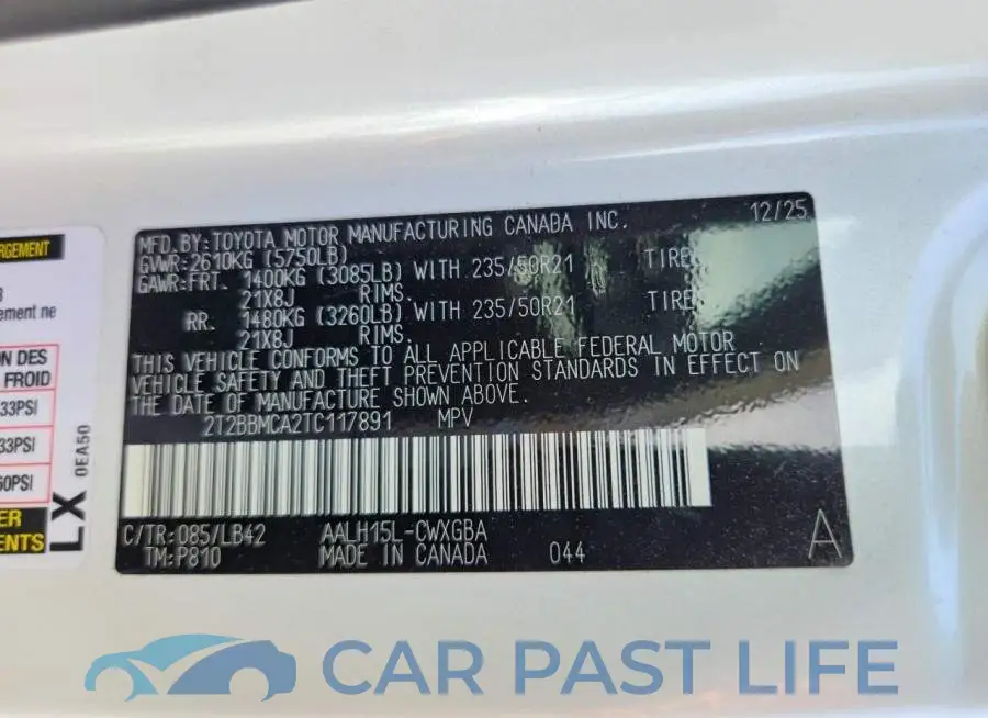 2T2BBMCA2TC117891# 13