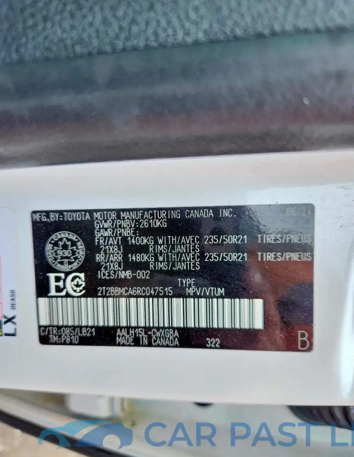 2T2BBMCA6RC047515# 14