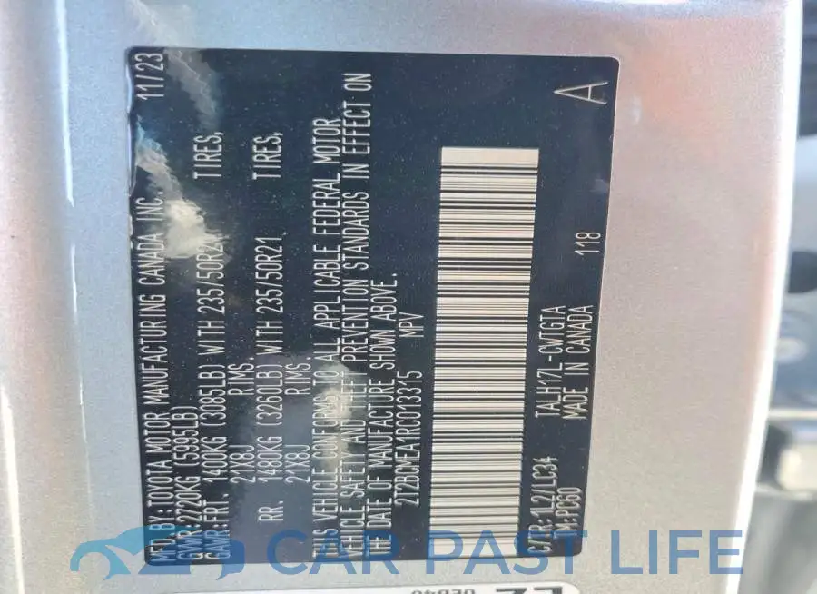2T2BCMEA1RC013315# 14