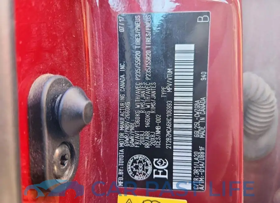 2T2BZMCA6HC106993# 14