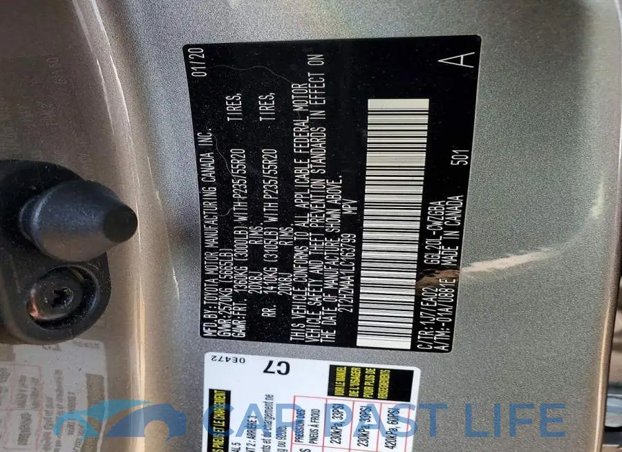 2T2HZMAA1LC163799# 12