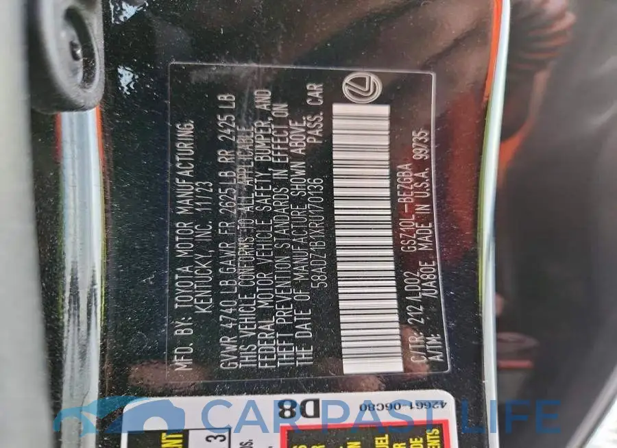 58ADZ1B1XRU170136# 12