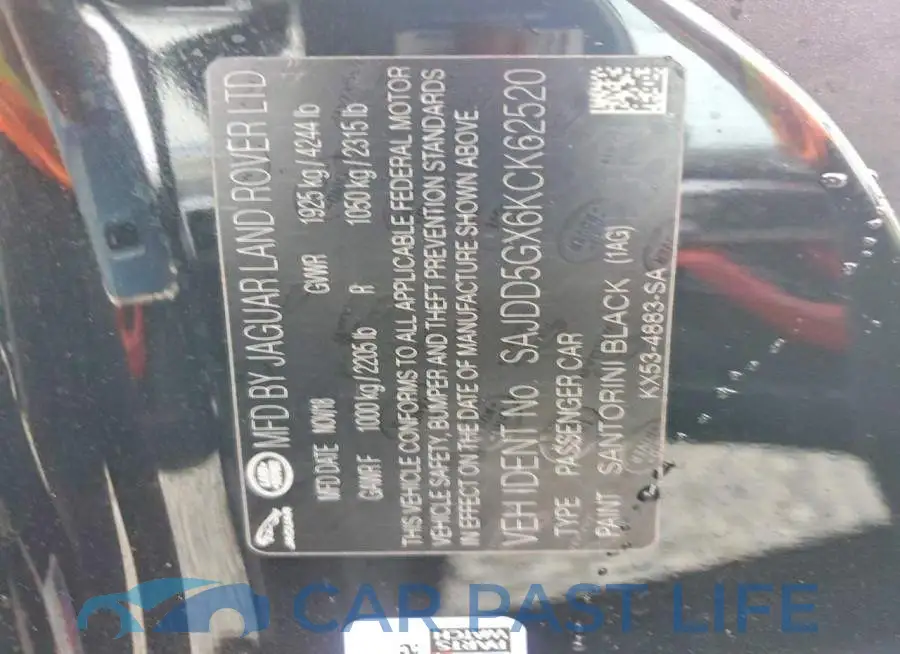 SAJDD5GX6KCK62520# 12