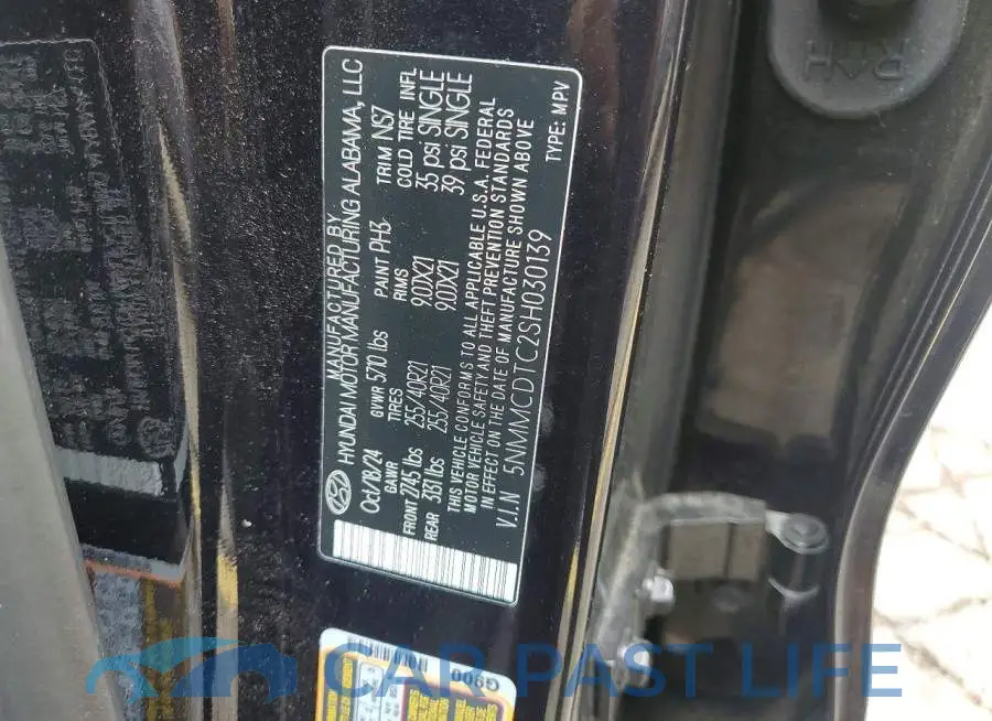 5NMMCDTC2SH030139# 13