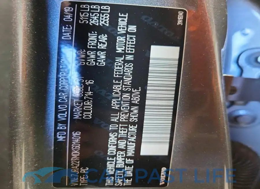 7JRA22TM0KG014016# 12