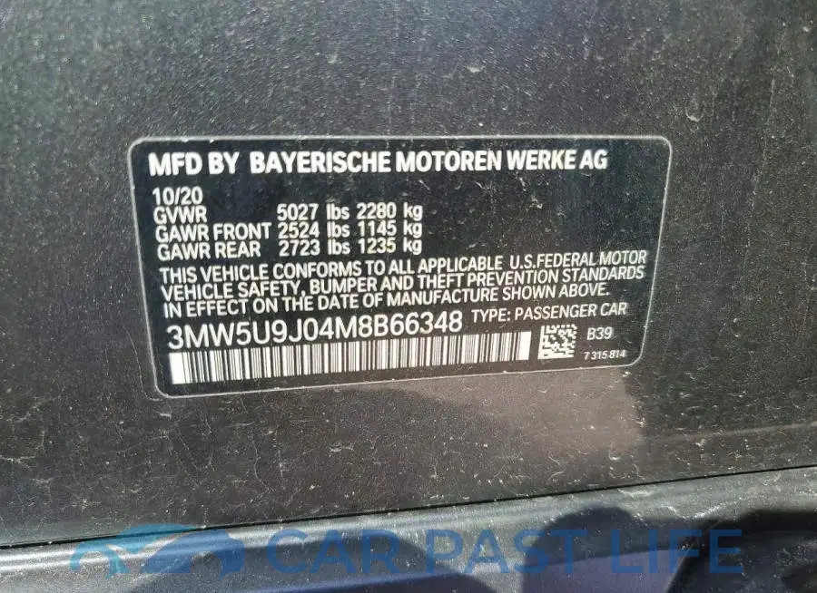 3MW5U9J04M8B66348# 12
