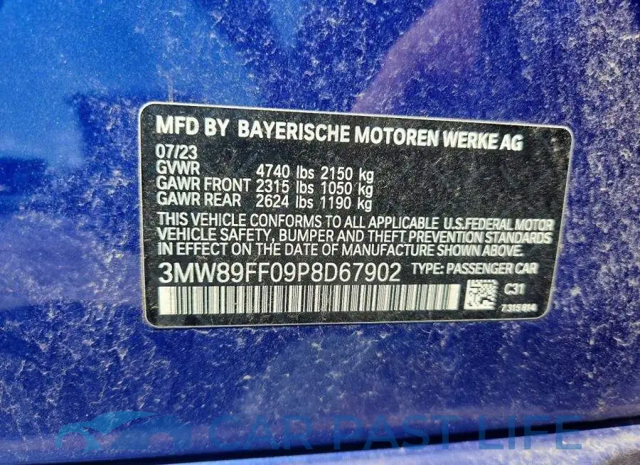 3MW89FF09P8D67902# 12