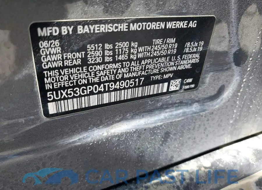 5UX53GP04T9490517# 14