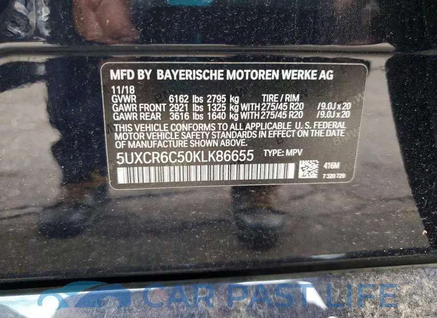 5UXCR6C50KLK86655# 13