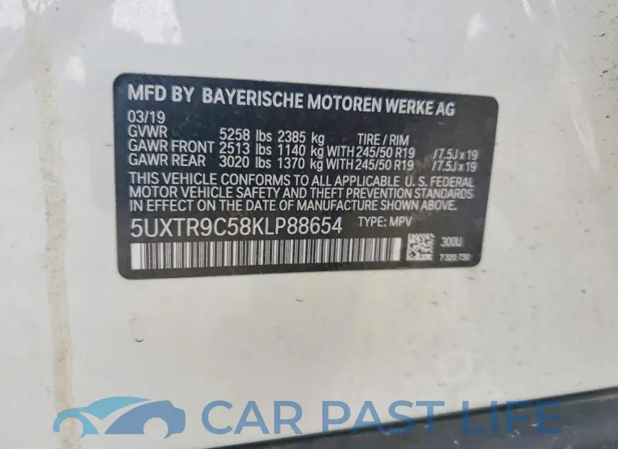 5UXTR9C58KLP88654# 13