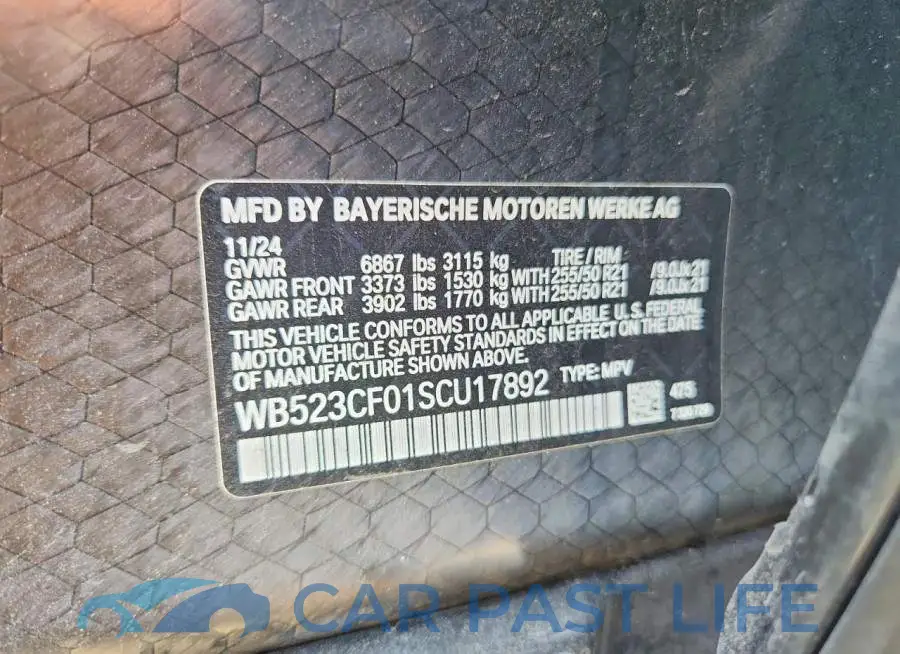 WB523CF01SCU17892# 13