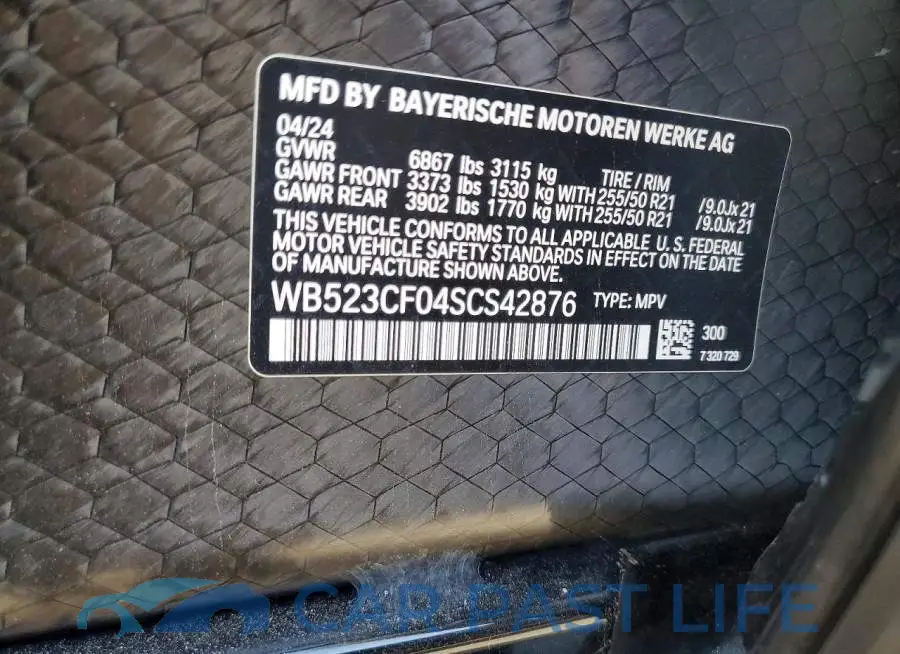 WB523CF04SCS42876# 13