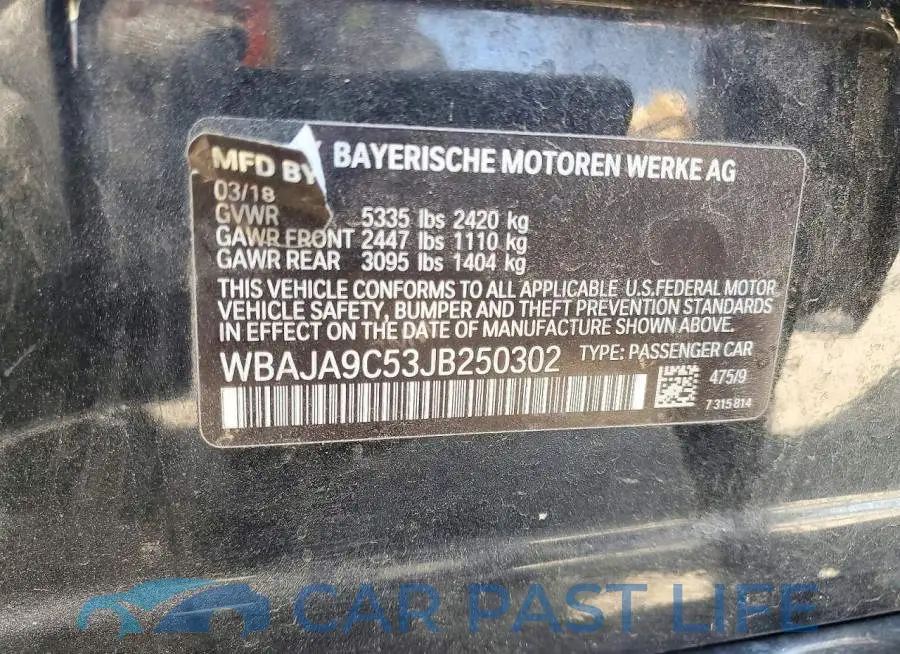 WBAJA9C53JB250302# 12