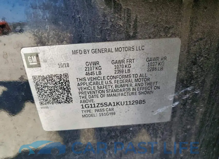 1G11Z5SA1KU112985# 13