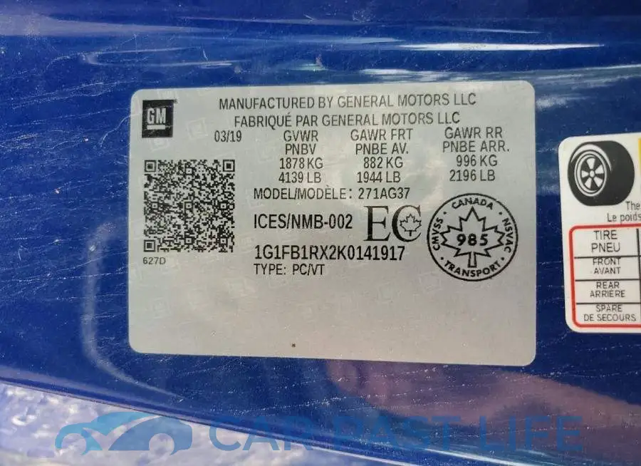 1G1FB1RX2K0141917# 12