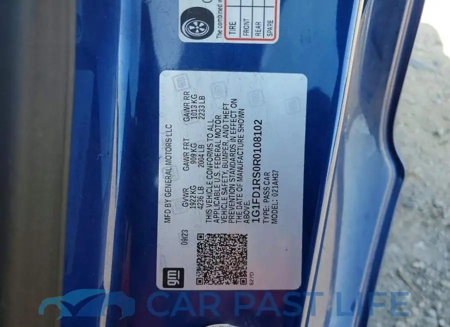 1G1FD1RS0R0108102# 12