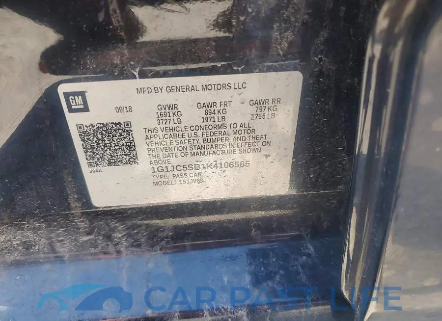 1G1JC5SB1K4106565# 12