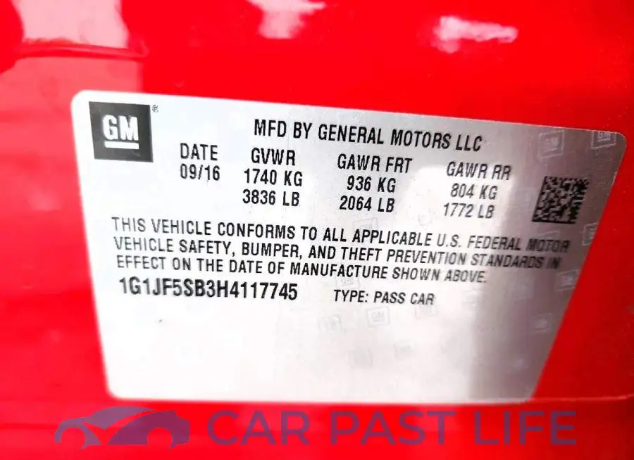 1G1JF5SB3H4117745# 12