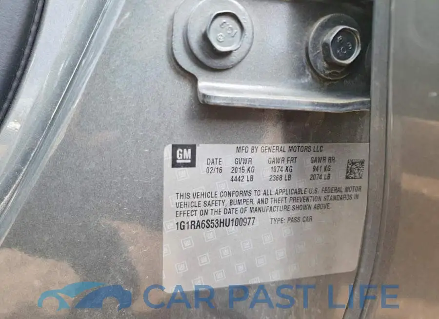 1G1RA6S53HU100977# 12