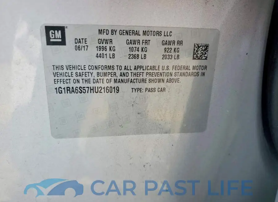 1G1RA6S57HU216019# 12