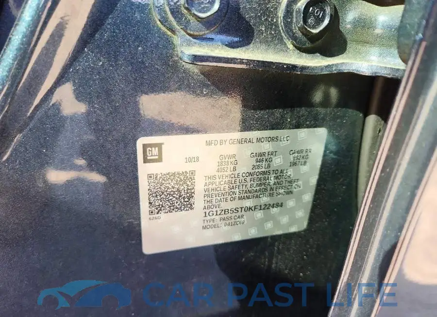1G1ZB5ST0KF122484# 12