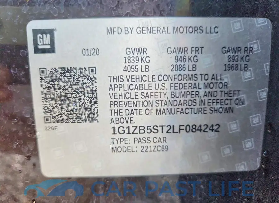 1G1ZB5ST2LF084242# 12