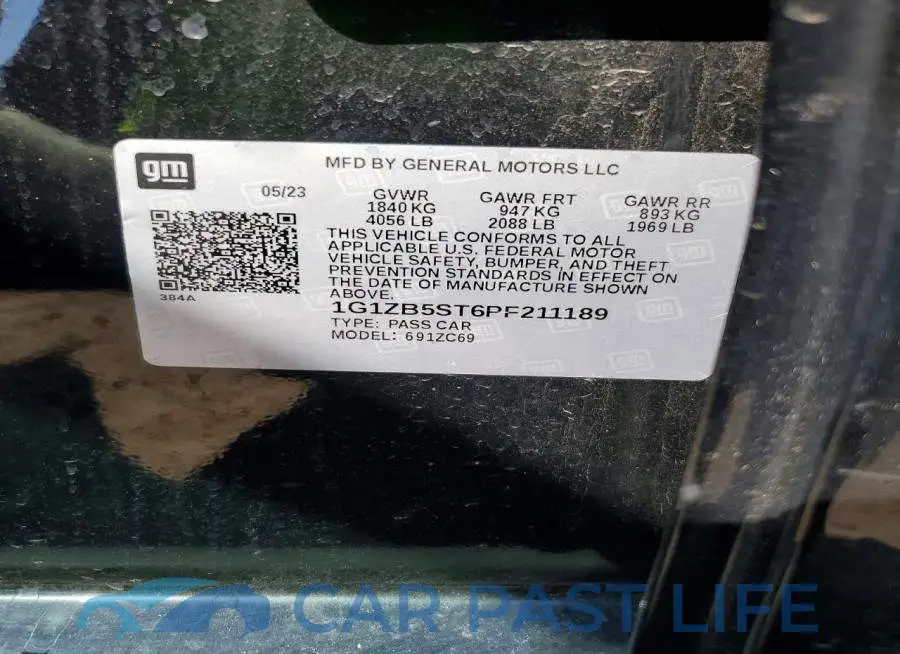 1G1ZB5ST6PF211189# 13