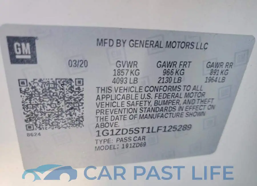 1G1ZD5ST1LF125289# 12