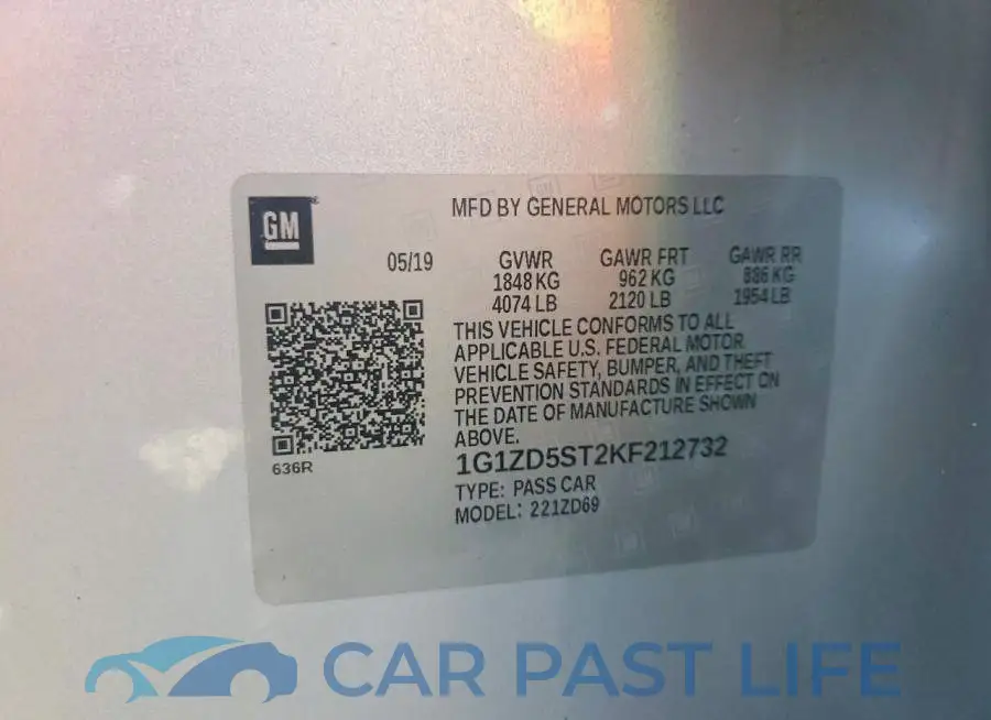 1G1ZD5ST2KF212732# 12