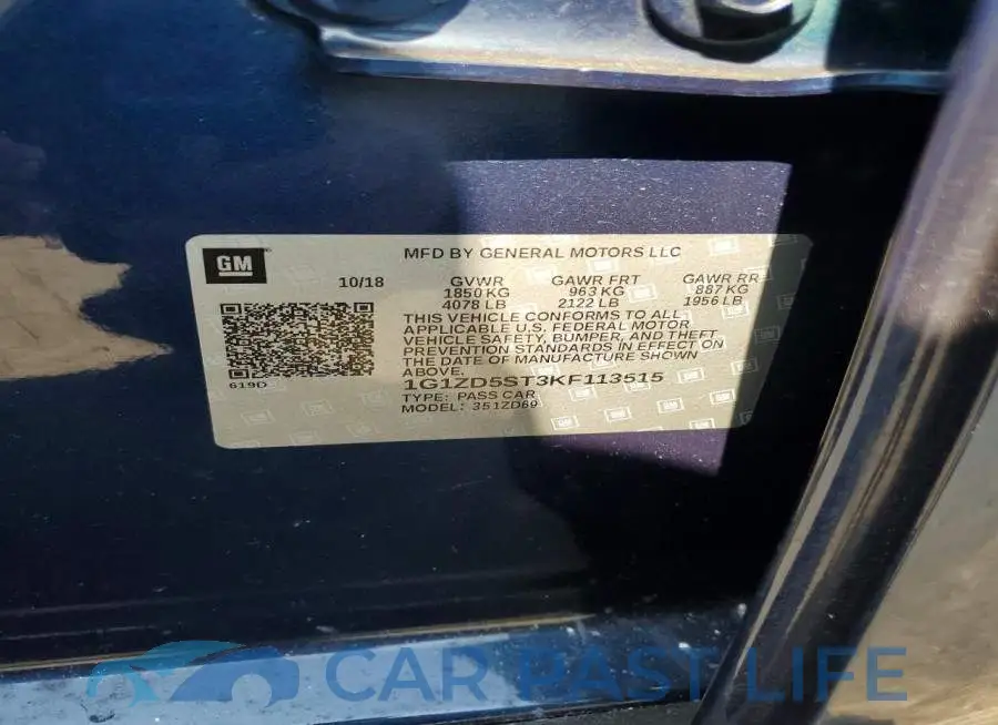 1G1ZD5ST3KF113515# 12