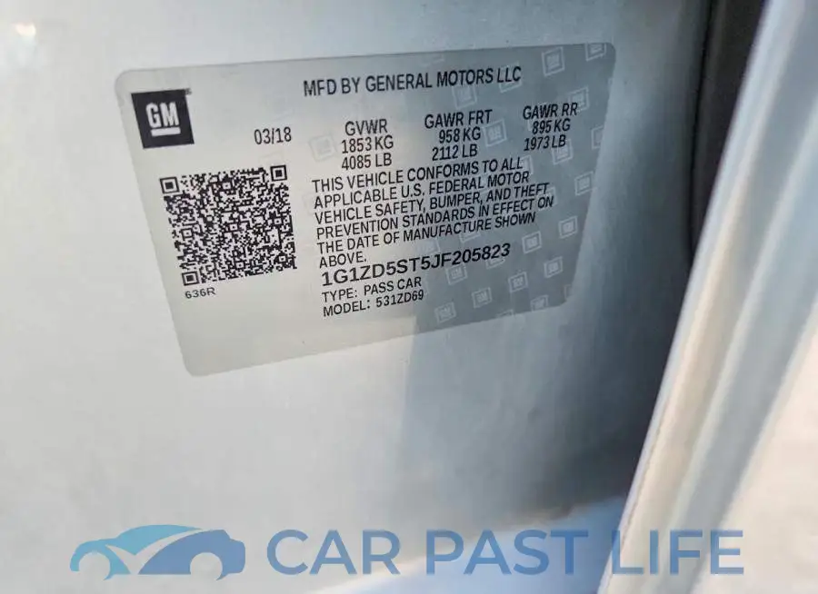 1G1ZD5ST5JF205823# 12