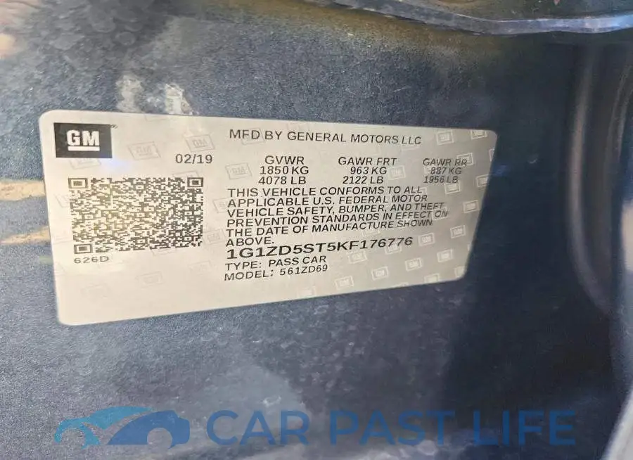 1G1ZD5ST5KF176776# 12