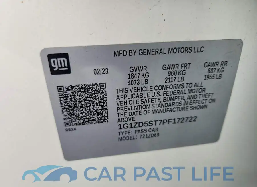 1G1ZD5ST7PF172722# 12