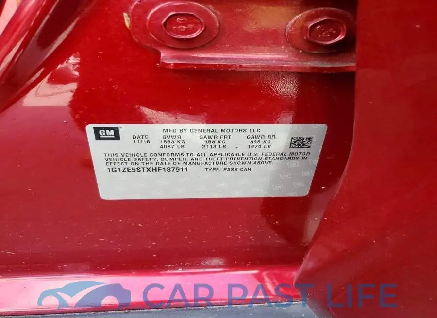 1G1ZE5STXHF187911# 13