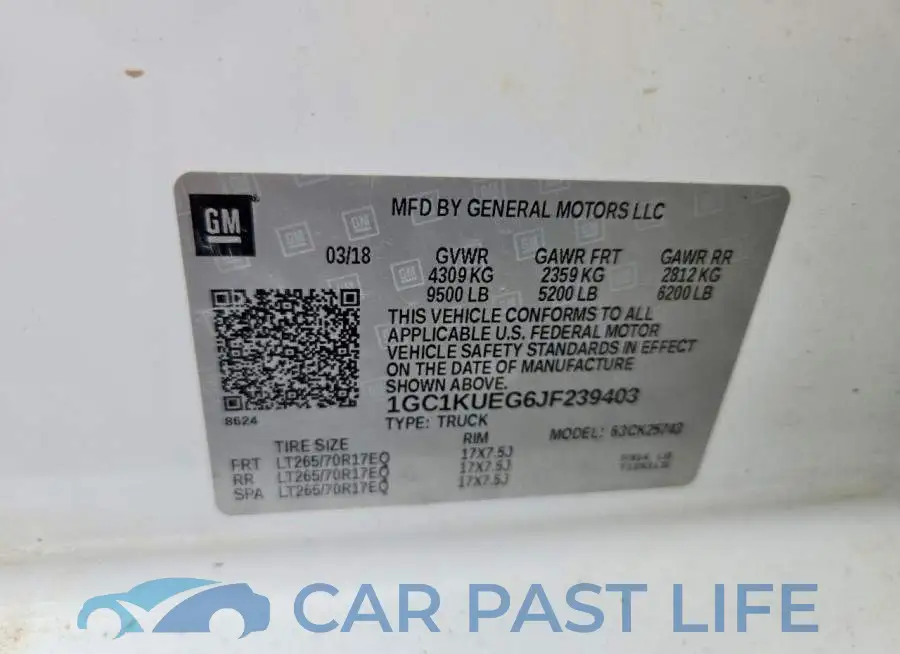 1GC1KUEG6JF239403# 13