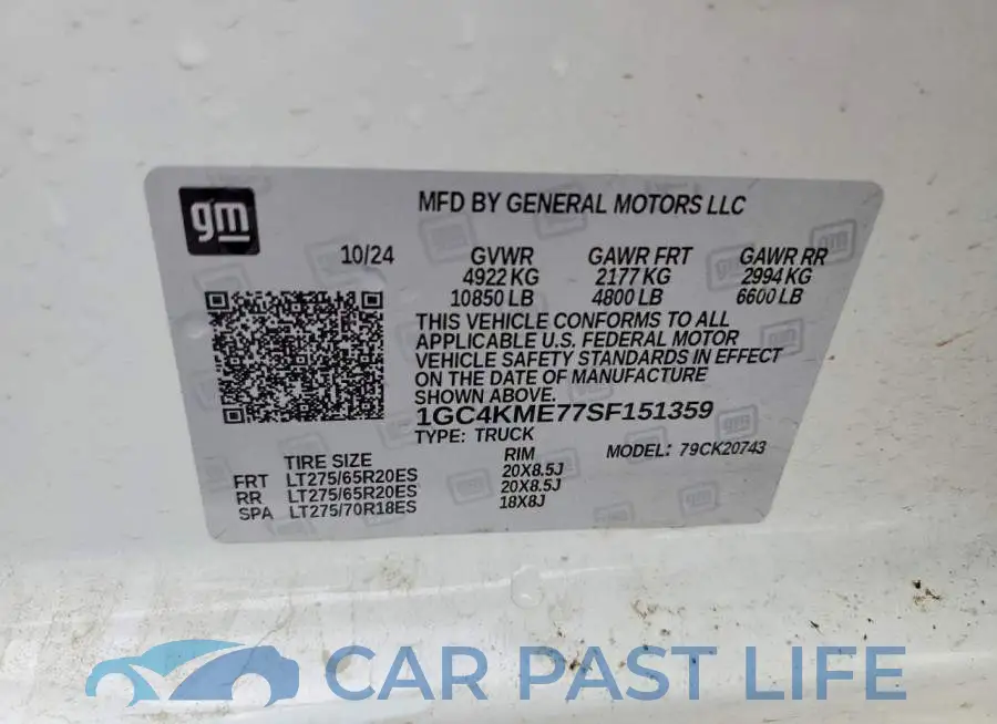 1GC4KME77SF151359# 13