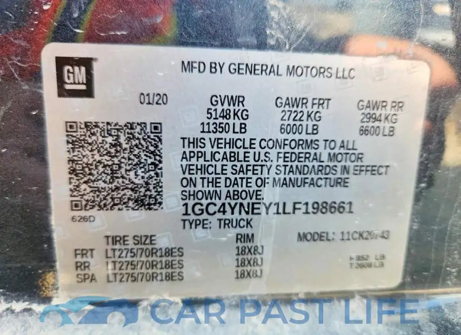 1GC4YNEY1LF198661# 12