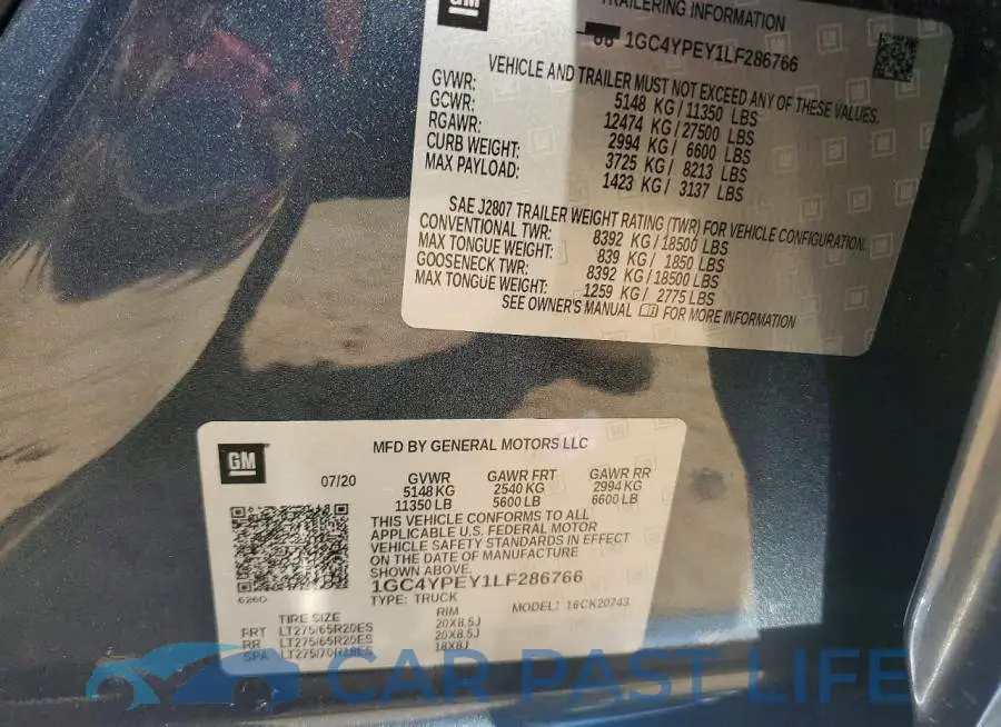 1GC4YPEY1LF286766# 12