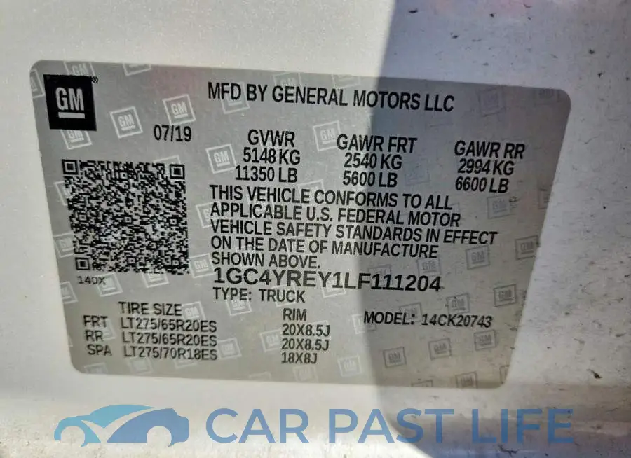1GC4YREY1LF111204# 12