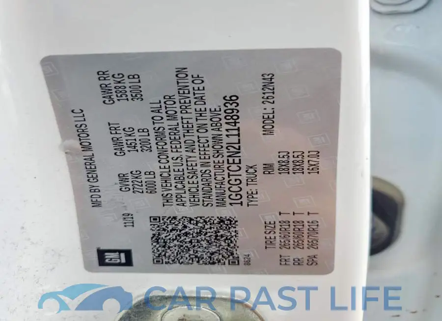 1GCGTCEN2L1148936# 12