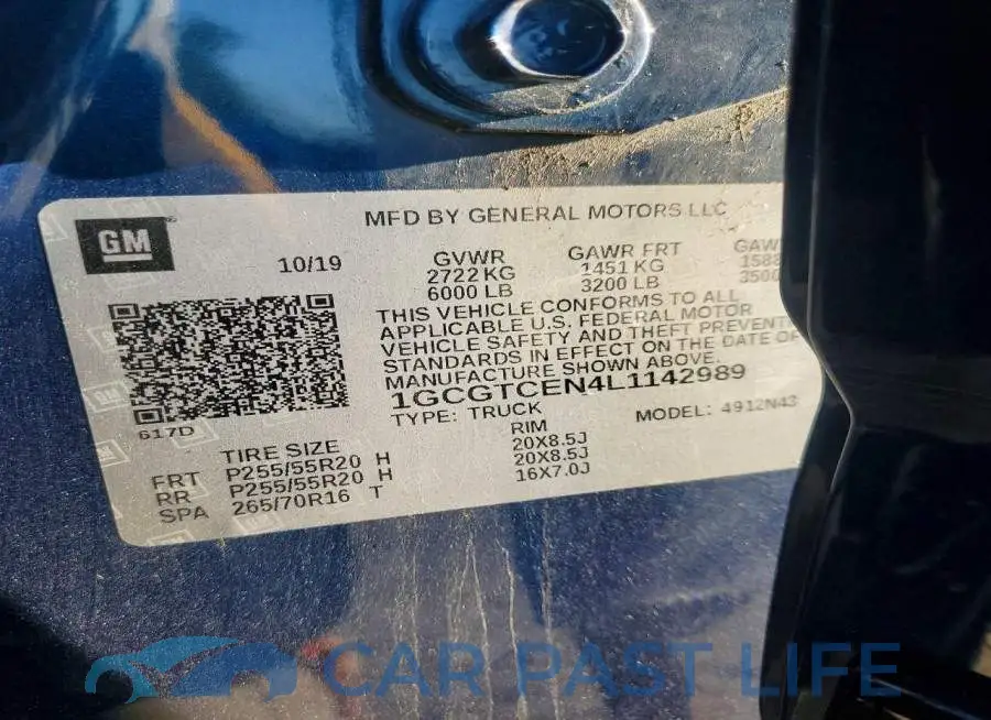 1GCGTCEN4L1142989# 12
